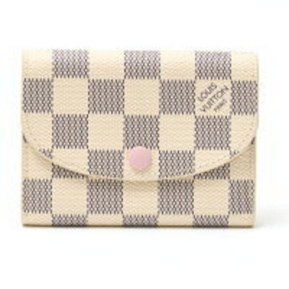 Louis Vuitton Rosalie Case White Monnaie Porte Azur Damier Wallet - Picture 1 of 7